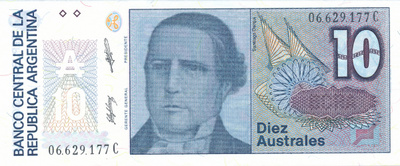 Argentina 10 Australes ND(1985)  #31