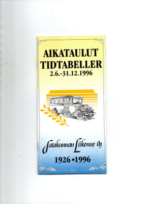 SATAKUNNAN LIIKENNE Oy Aikataulut 2.5.-31.12.1996