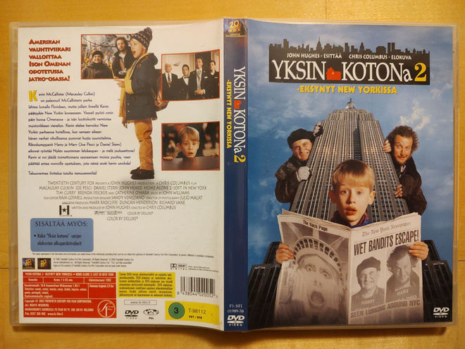 Yksin kotona 2 - eksynyt New Yorkissa DVD