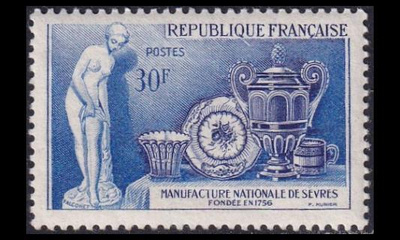 Ranska 1123 ** Posliininvalmistus 200v (1957)
