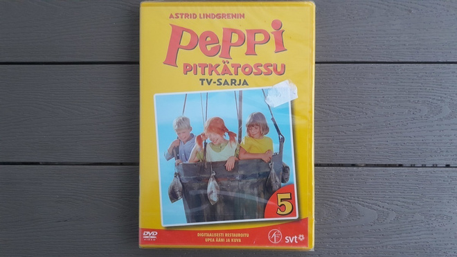 DVD: Peppi Pitkätossu TV-Sarja DVD 5 (1969/2014). UUSI
