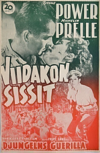 Elokuvajuliste: Viidakon sissit (Tyrone Power, Fritz Lang)