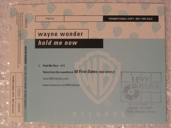 Wayne Wonder • Hold Me Now PROMO CD-Single