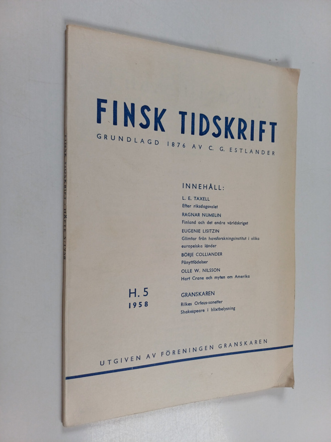 Finsk tidskrift 5/1958
