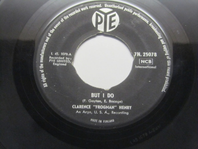 Clarence " Frogman" Henry: But I  Do  7"single  1960 Suomi