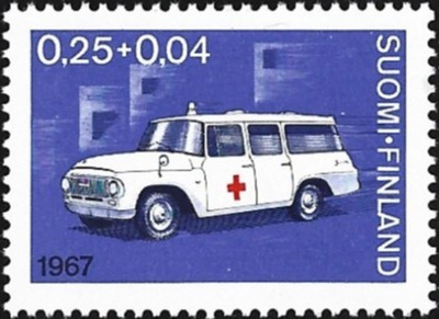 1967 Punainen Risti 0,25 + 0,04 mk ** LaPe 631