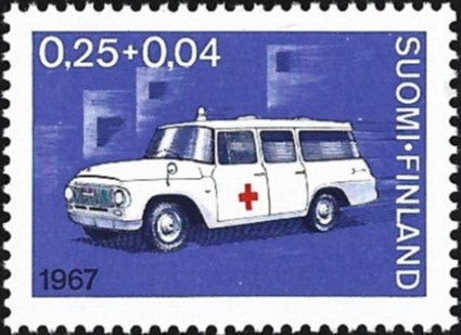 1967 Punainen Risti 0,25 + 0,04 mk **  LaPe 631