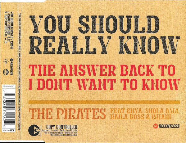 The Pirates • You Should Really Know CD-Single