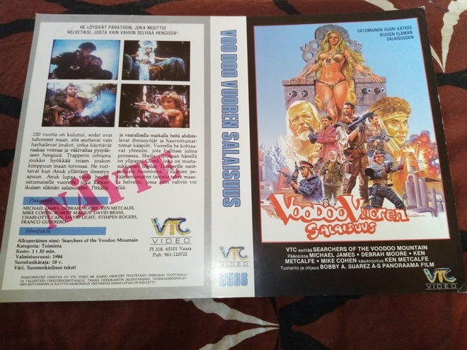 VHS kansipaperi Voodoo vuoren salaisuus