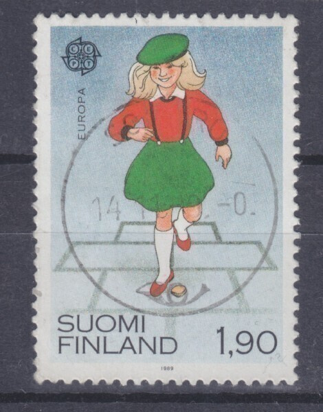 1989 Europa cept 1,9 mk kaunisleimaisena 2