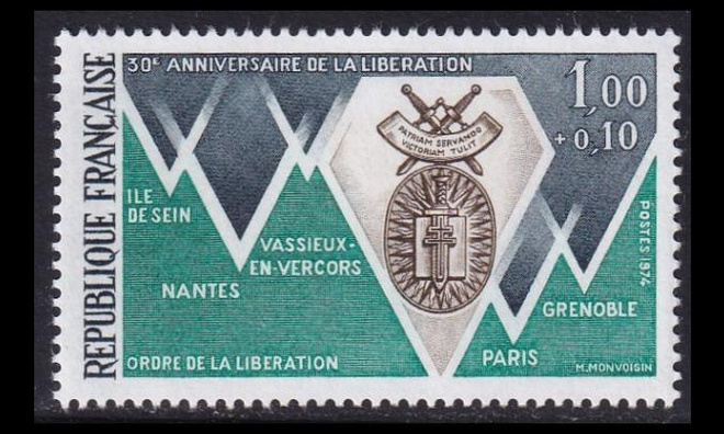Ranska 1880 ** Ordre de la Libération (1974)