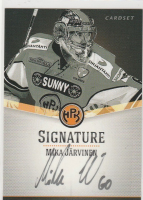 2012/13 Cardset Signature Mika Järvinen HPK