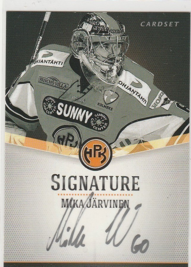 2012/13 Cardset Signature Mika Järvinen HPK