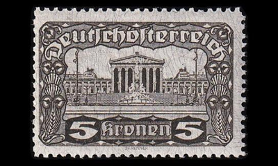 Itävalta 288A ** Parlamenttirakennus 5 Kr (12½) (1919)