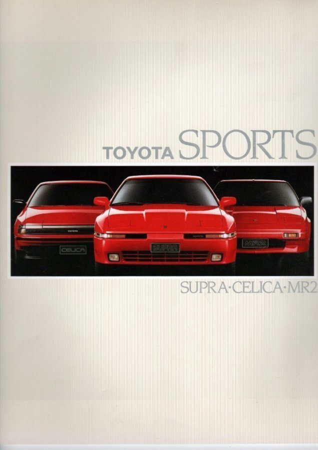 Toyota urheiluautot -esite, 1989