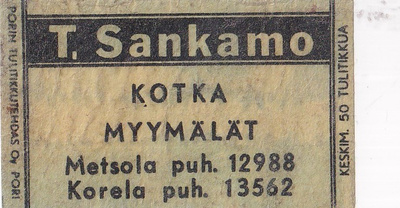 Kotka. T. Sankamo.  b490
