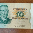 10 markkaa v. 1980 Litt. A, 1991... korvaava - pikkukuva 1