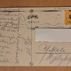 O. Furuhjelm: tyttö ja poika kukkakedolla, kulkenut 1934 - pikkukuva 2