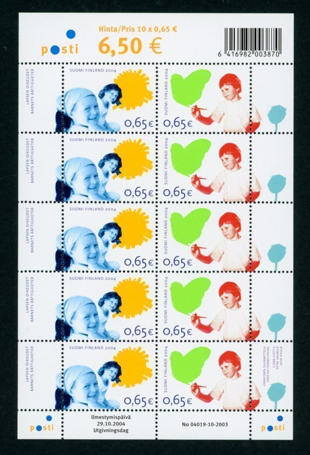 2004 Lapsen oikeudet arkki ** 10x0,65 €