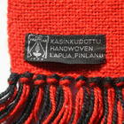 Punamusta käsinkudottu T:mi Värttinän täkänä villaa - pikkukuva 3