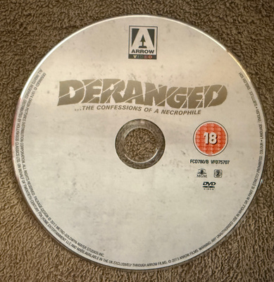DERANGED (DVD) ARROW VIDEO PELKKÄ DVD LEVY