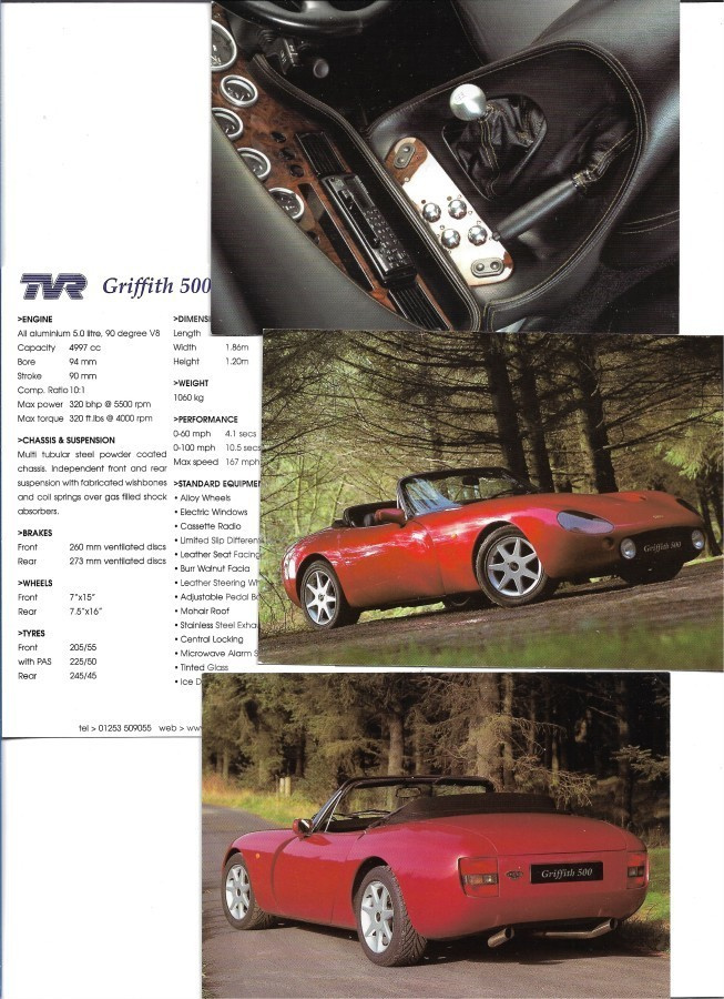 1999 TVR Griffith 500 esite - KUIN UUSI