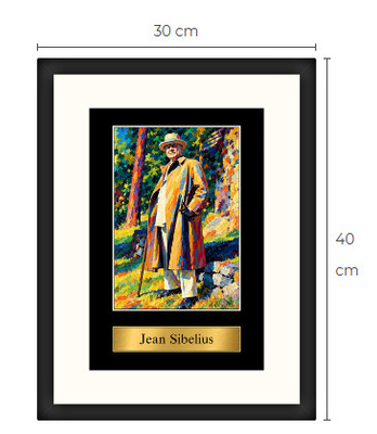 Uusi Jean Sibelius art print kehystetty 30 cm x 40 cm
