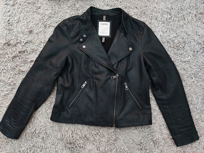 Esprit musta nahkatakki koko 36-38
