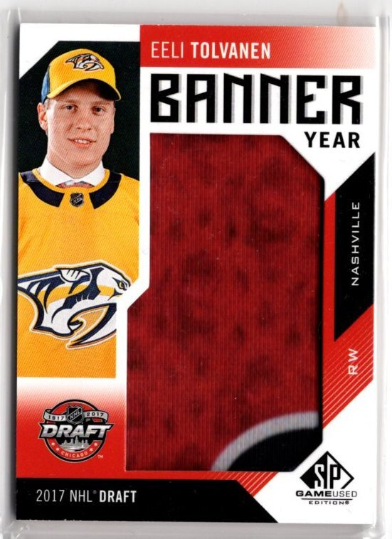Eeli Tolvanen 18-19 UD Game Used Banner Year BD17-ET