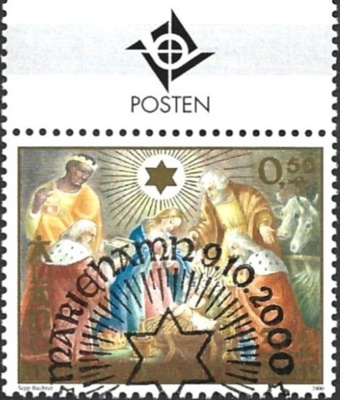 Åland 2000  Kristinusko 3,00 mk välilöpari logo EPL LaPe 181
