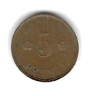 1920 5 PENNIÄ KOLIKKO KÄYTETTY - pikkukuva 1