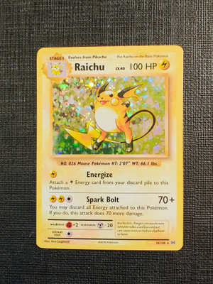 Raichu 36/108 XY Evolutions Holo Rare