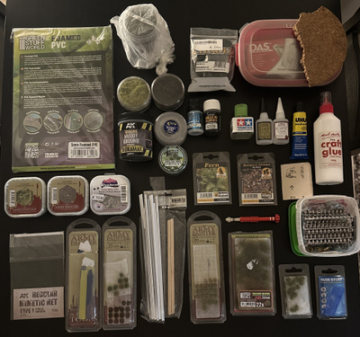 Diorama & Basing tarvikkeita ja materiaaleja yms
