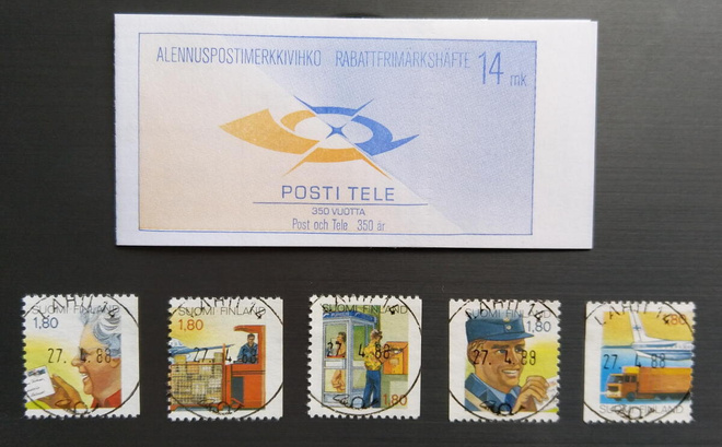 Alennuspostimerkkivihko 1988+loistoleimatut