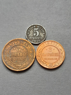 Kolikkosetti 1915, 3kpl