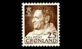 Grönlanti 53 ** Fredrik IX 25 öre (1963)