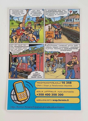 "Tekstiviestimainos"-KULKEMATON POSTIKORTTI