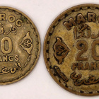 Marokko 10 ja 20 frangin kolikot 1952 - pikkukuva 1