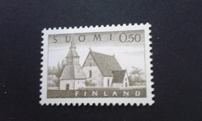 1963 yleismerkki 0,5 mk lammin kirkko**