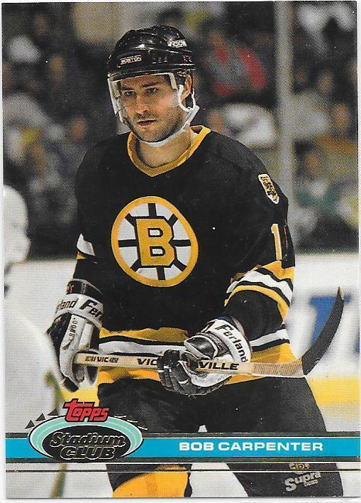 1991-92 Stadium Club #161 Bob Carpenter Boston Bruins