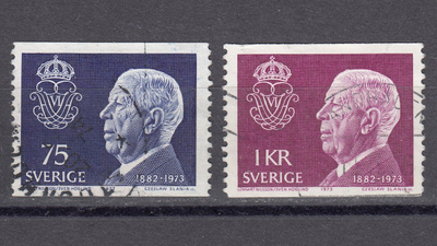 Ruotsi 1973 Fa 843-844 Kustaa VI Aadolf