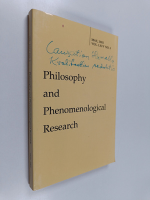 Philosophy and phenomenological research : vol. 64, May 2...