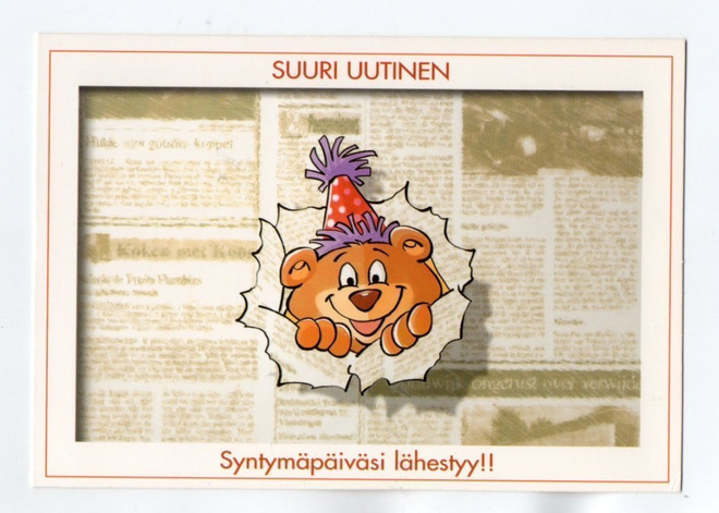 "°SYNTYMÄPÄIVÄSI LÄHESTYY...°" -KORTTI