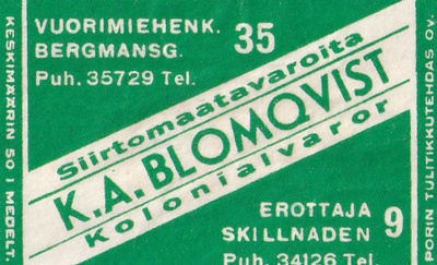 Helsinki, K. A. Blomqvist , Erottaja 9     b513
