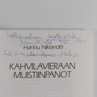 Hannu Niklander : Kahvilavieraan muistiinpanot (signeerat... - pikkukuva 3