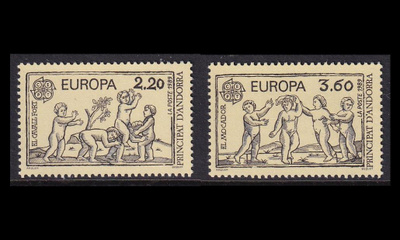 Andorra Fr 399-400 ** Europa lasten leikit (1989)