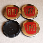 Fiat vannekeskiöt – Kromi-punainen – 56mm (4kpl - pikkukuva 2