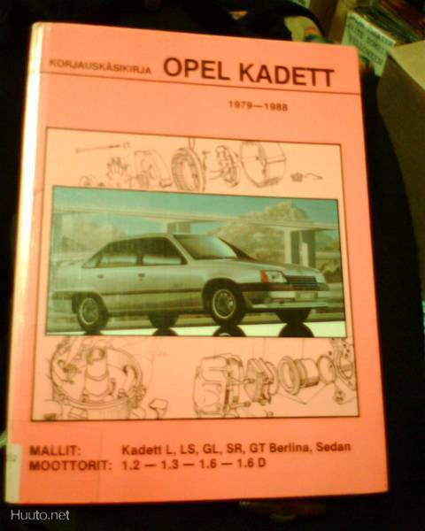 Korjauskäsikirja OPEL KADETT 1979-1988 (Sis.pk:t)