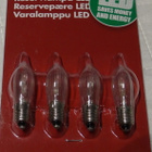 4 kappaletta LED-lamppua E10, 230V, 12lm, esim. joulukuuseen - pikkukuva 1