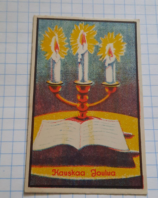 Wanha 11x7cm, Kynttelikkö ja kirja,nyrkkiposti